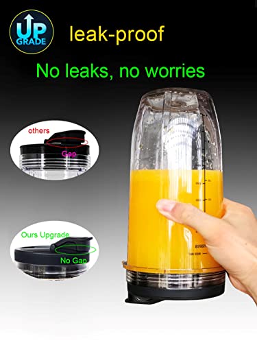 Replacement 32oz Blender Cup with Sip & Seal Lid, 2-Pack for Nutri Ninja H5036