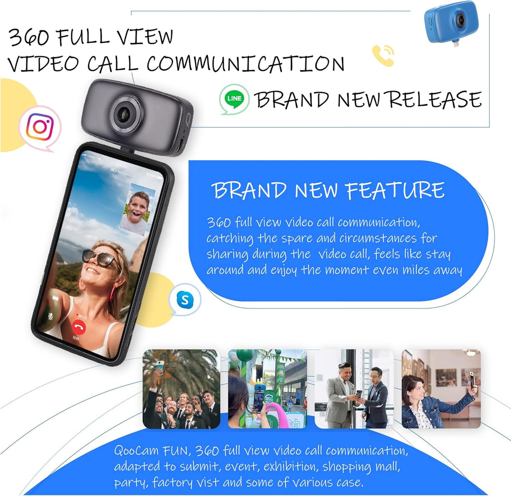 KanDao QooCam Fun Black 360 Camera for Smartphone U438