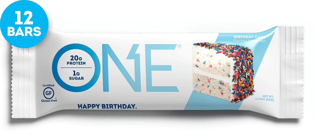 ONE Protein Bar, Birthday Cake, 20g Protein, 12 Count X6746