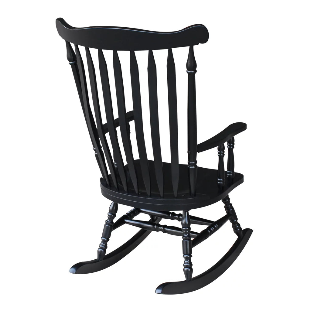 Colonial Rocking Chair by International Concepts, Antique Black I43903