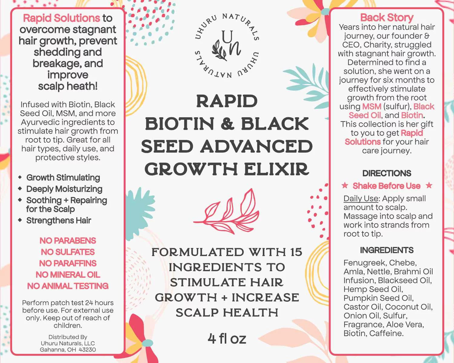Rapid Biotin Hair Growth Bundle Natural Spray and Oil V347741
