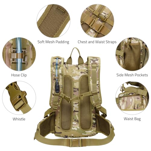 CVLIFE Tactical Hydration Backpack 3L with Water Bladder K23953