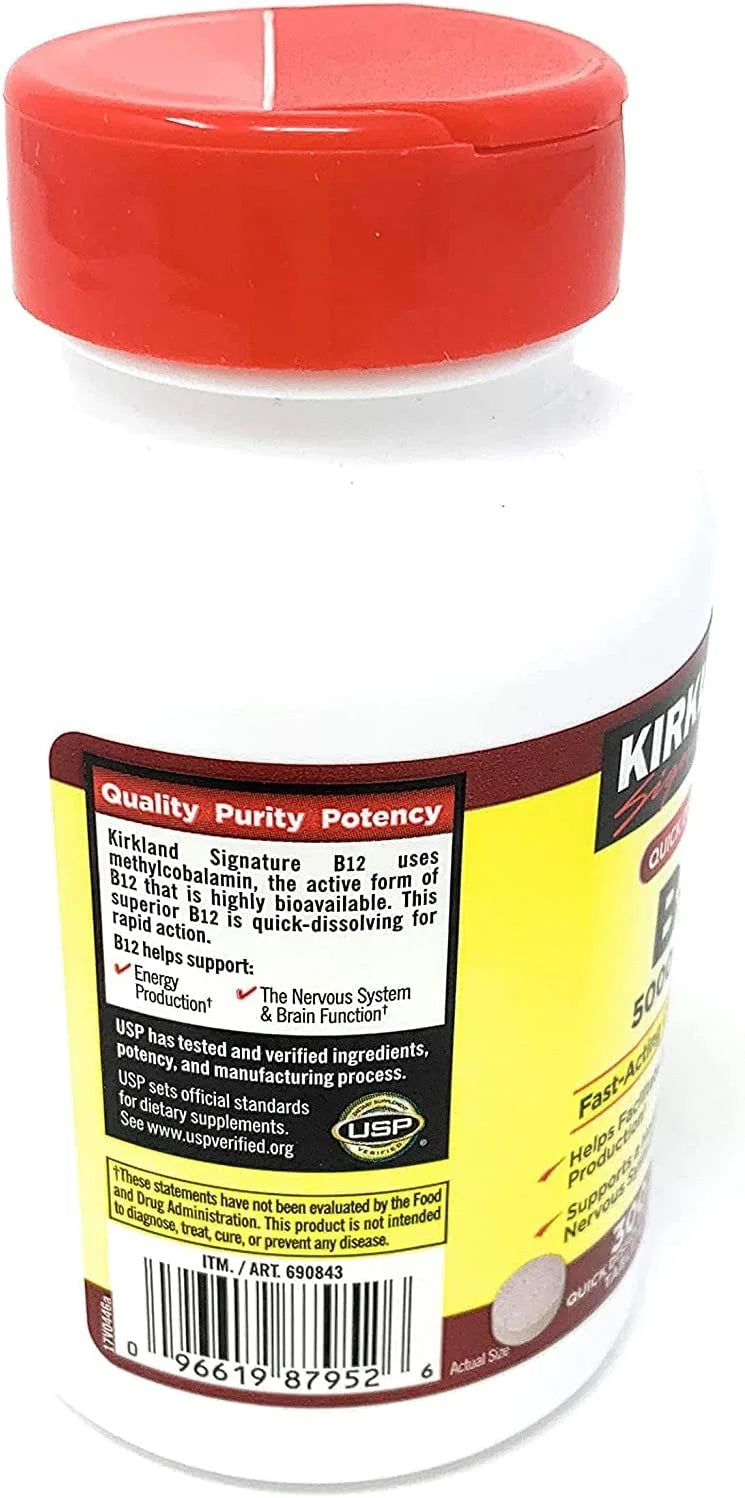 Kirkland Signature Quick Dissolve B-12 5000 mcg, 300 Tablets K590