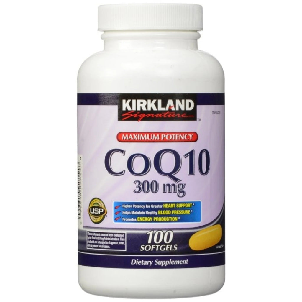 Kirkland Signature CoQ10 300 mg, 100 Softgels, 2 Pack Z180