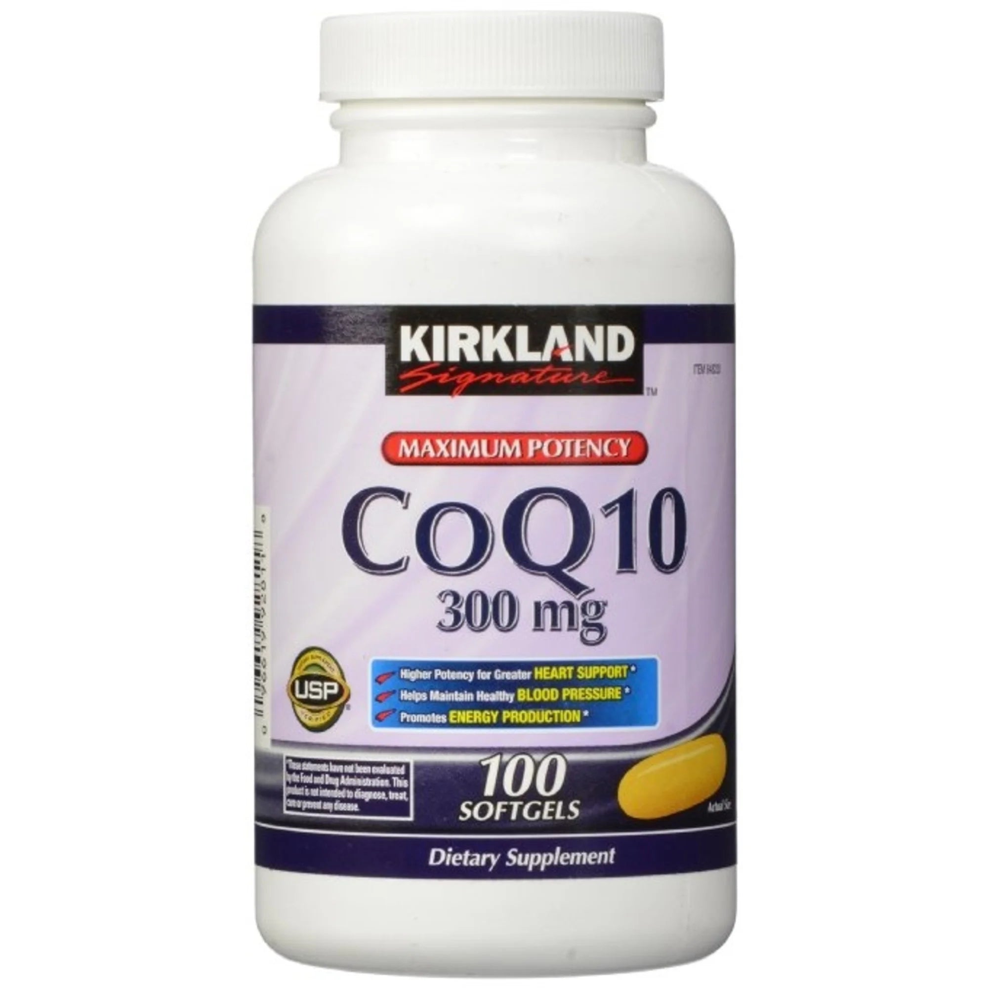 Kirkland Signature CoQ10 300 mg, 100 Softgels, 2 Pack Z180