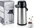102oz Airpot Coffee Dispenser With Pump Coffee Carafe for Keeping Hot Or Cold Airpot Coffee Thermal Insulated Stainless Steel Thermos Hot Beverage Dispenser for Cold Hot Water,Party Drinks