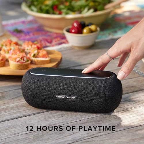Harman Kardon Luna Portable Bluetooth Speaker, IP67 Waterproof, Black K74616