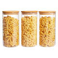 Vtopmart 3-Pack Glass Food Storage Jars with Bamboo Lids R3503