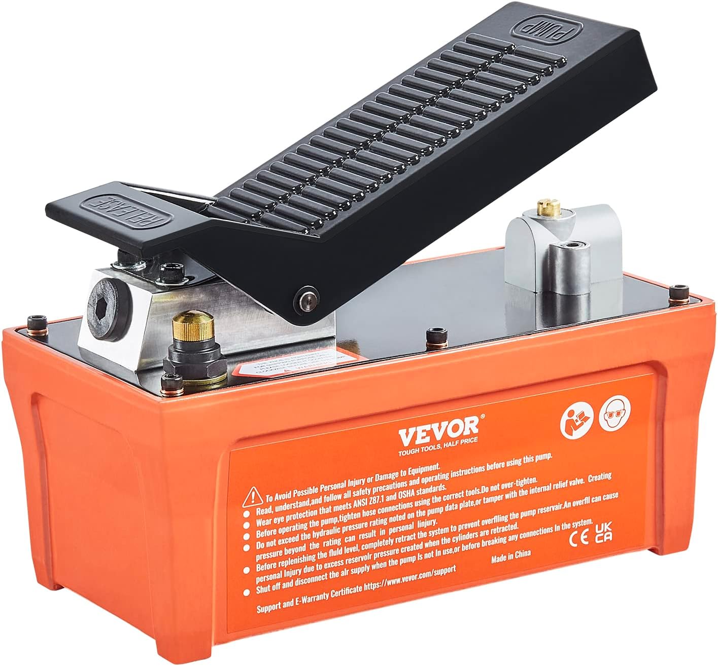 VEVOR Air Hydraulic Pump 10000 PSI Foot Actuated for Auto Body Frame Machines W43688