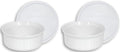 CorningWare French White Pop-Ins 16-Ounce Round Dish with Plastic Cover, Pack of 2 Dishes