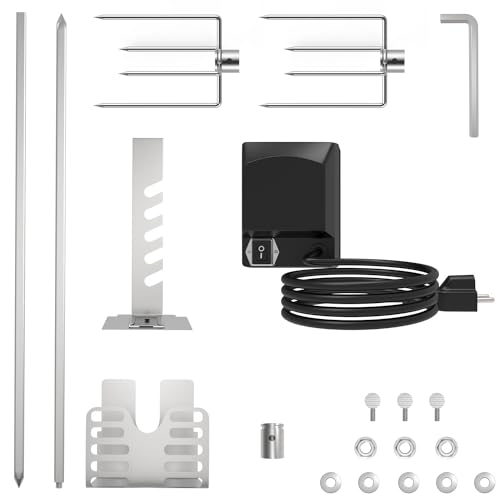 Universal BBQ Rotisserie Grill Kit for 2-6 Burner Grills with 120V Motor Z711715