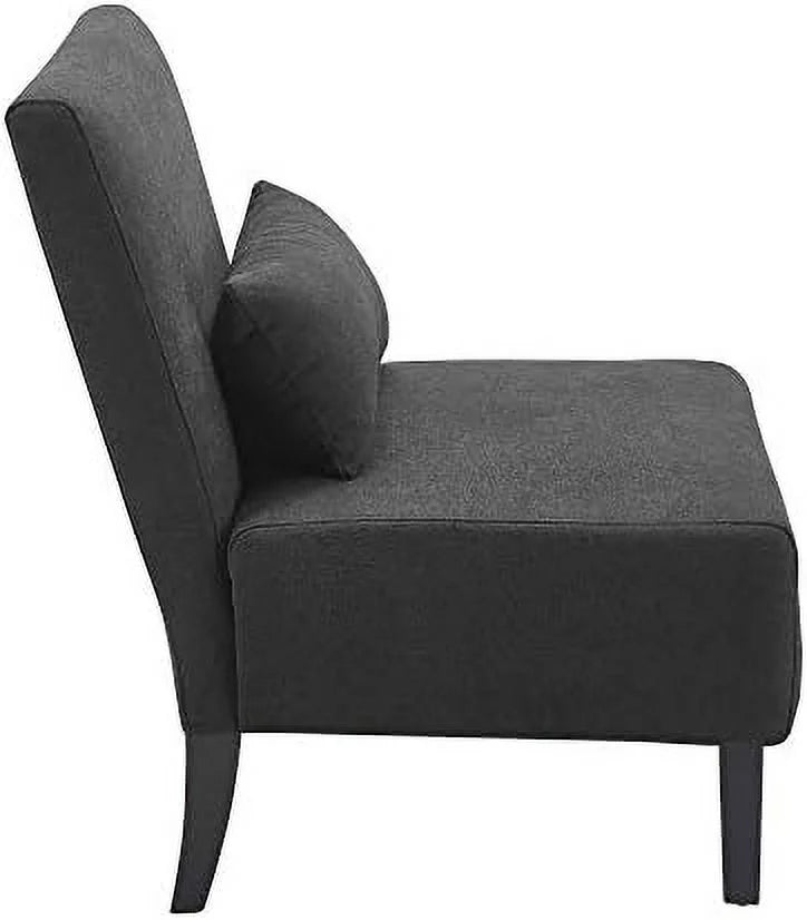 HOOMZNB Palisades Slipper Accent Chair Modern Armless Light Gray Y4292