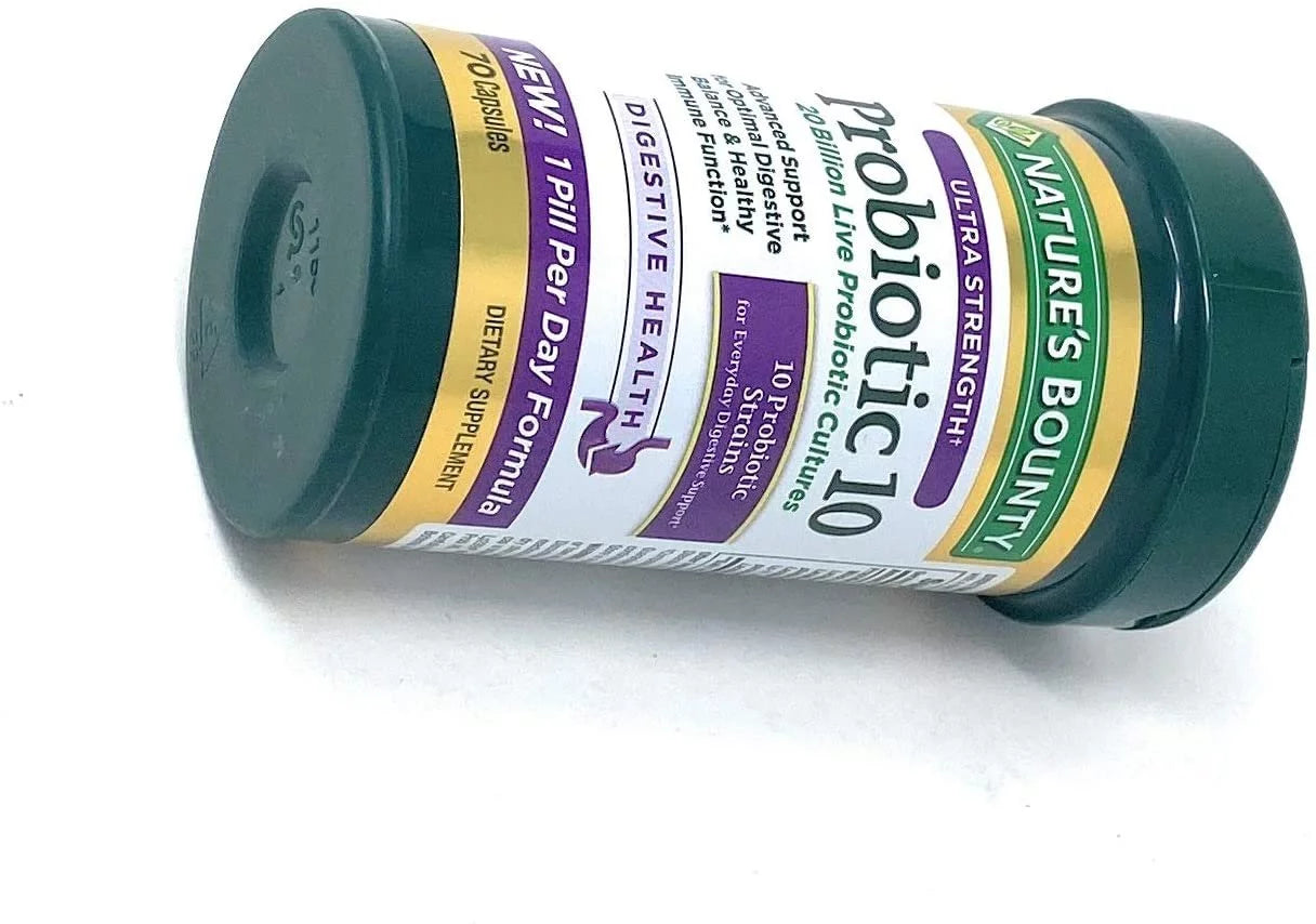Nature's Bounty Ultra Strength Probiotic 10, 70 Capsules O4670