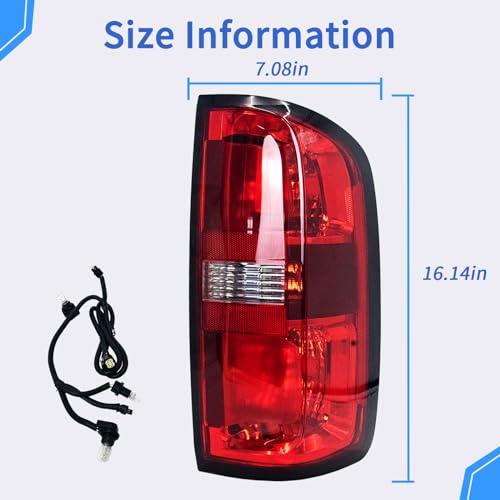 Tail Light Assembly Compatible with 2015-2022 Chevy Colorado Halogen Left Driver Side U3405