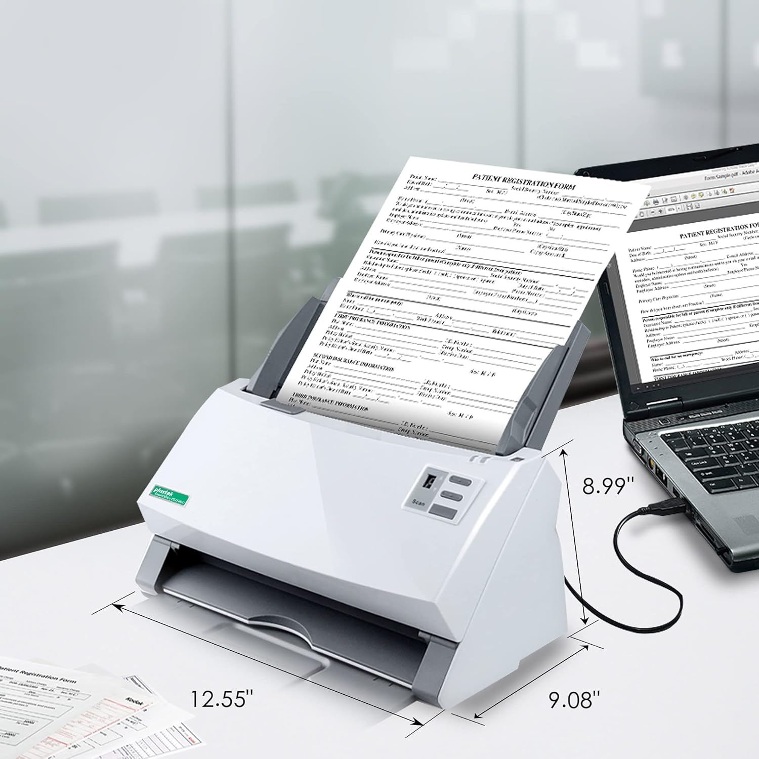 Plustek PS3140U Duplex Document Scanner for PC and Mac M198707