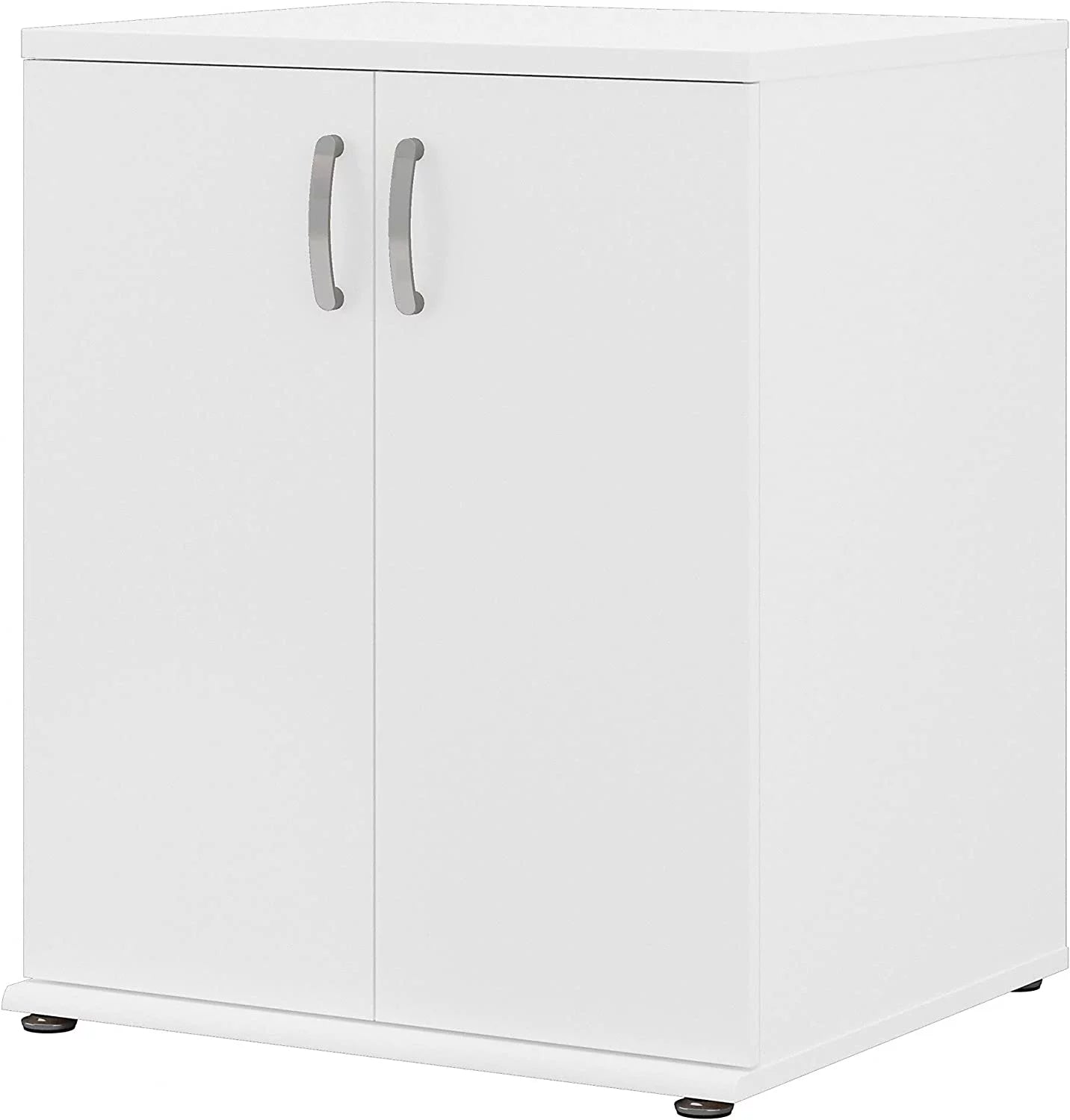 Universal Laundry Room Cabinet with Doors in White - Engineered Wood