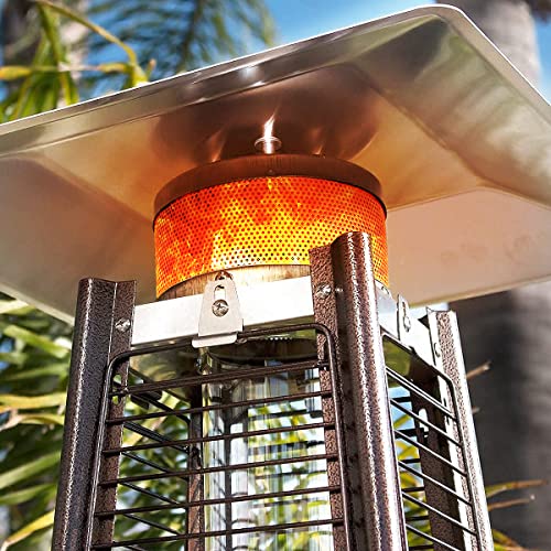 Aluminum Patio Heater Reflector Shield Square, 4 Sided Outdoor Heater Replacement Parts with 3 Pre-Drilled Holes M600948