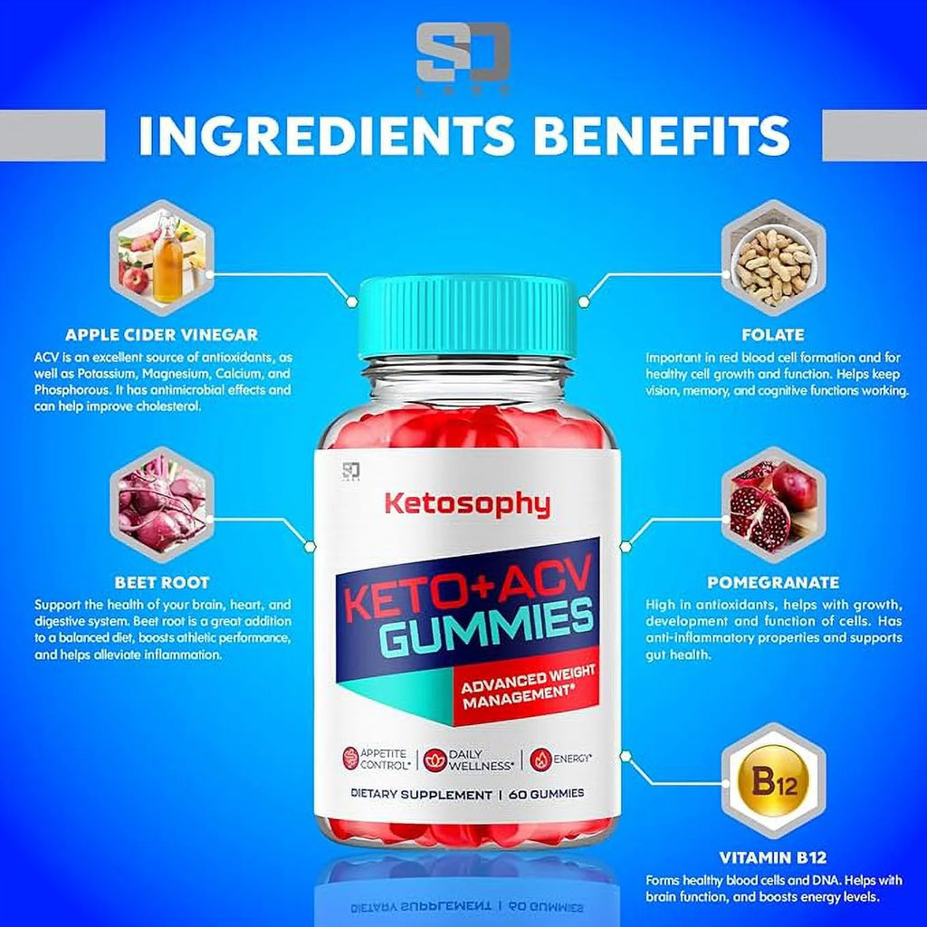 Ketosophy ACV Keto Gummies, 60 Count L27376