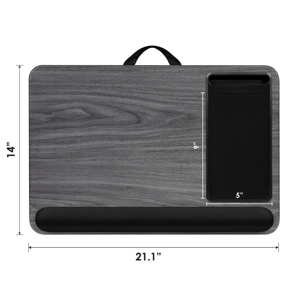 LapGear Home Office Pro Lap Desk with Wrist Rest, Mouse Pad and Phone Holder L95795