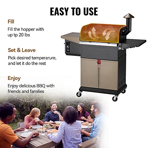 Z GRILLS Wood Pellet Grill Smoker with PID Controller, 8-in-1 BBQ Grill, 572 sq in Cooking Area R50943