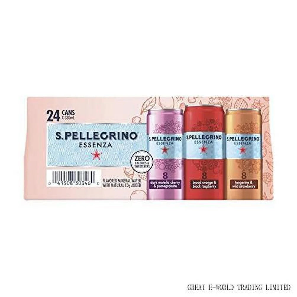 San Pellegrino Essenza Variety Pack 24 Cans, Dark Morello Cherry & Pomegranate D666171