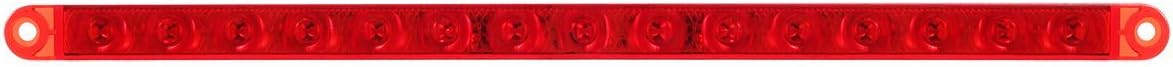 Partsam 2Pcs 12" 15 LED Red Trailer Truck ID Light Bar Waterproof V621644