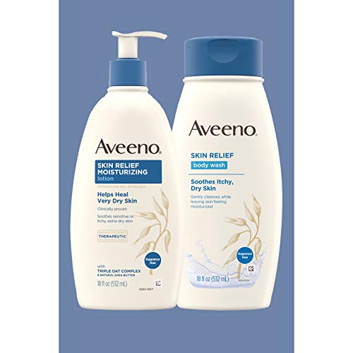 Aveeno Skin Relief Fragrance-Free Moisturizing Lotion for Sensitive Skin, 18 fl. oz E197