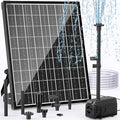 POPOSOAP Solar Pond Pump, 30W Solar Water Pump 430GPH Flow Adjustable, Solar Fountain Pump with Diverter Valve & 6.6 FT Tubing for Ponds, Wildlife Garden, Waterfall, Fountain, DIY Yard Water Feature