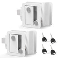 Upgrade 100% Metal RV Door Lock, Replacement Door Latch for Camper Horse Trailer Cargo Hauler, 4-KEY, Safety Paddle Deadbolt