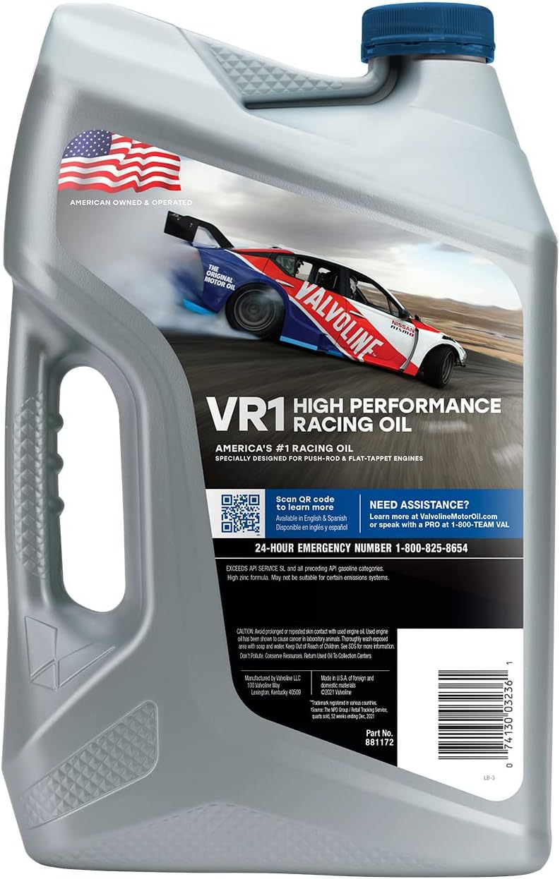 Valvoline VR1 Racing SAE 20W-50 Motor Oil 5 QT S896543