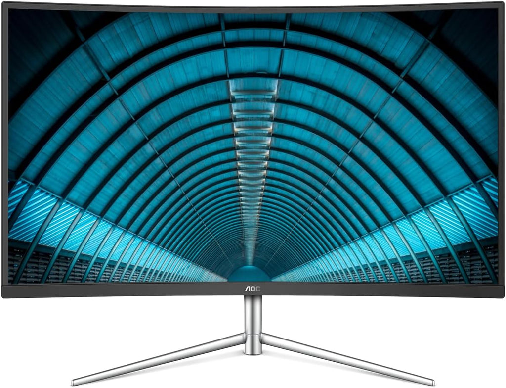 AOC C32V1Q 31.5" Full HD Curved Monitor, 75Hz, Frameless, Black Y567
