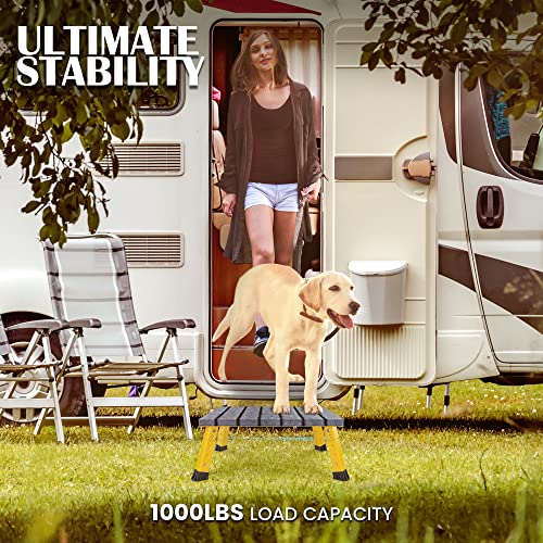 3-Level Adjustable Aluminum Folding RV Steps, 1000 lb Capacity G461