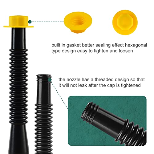 Gas Can Spout Replacement Nozzle Kit Black for 1/2/5/10 gal F448
