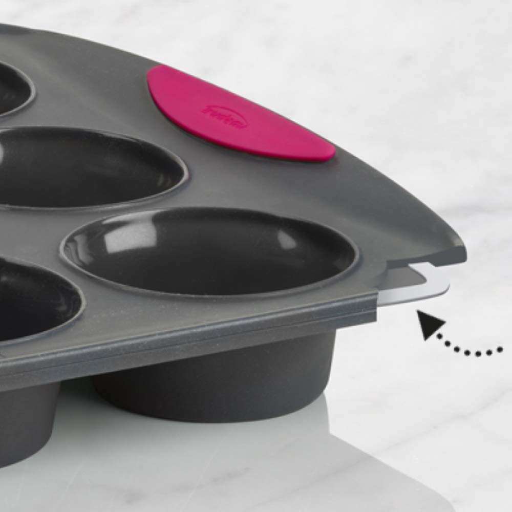 Trudeau Structure White Confetti Reinforced 6 Cup Jumbo Muffin Pan U3477