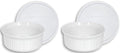 CorningWare French White 24-Ounce Round Dish with Plastic Cover, Pack of 2 Dishes