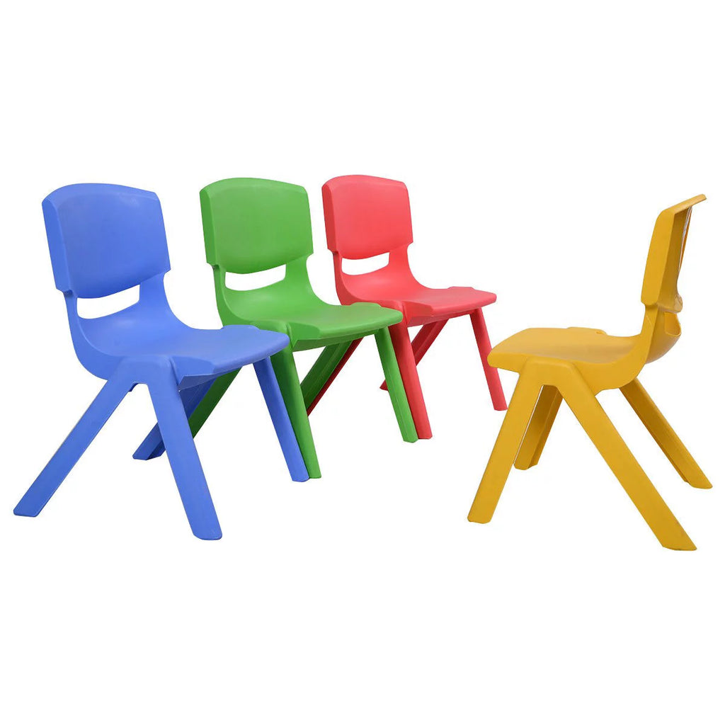 4 Pack Kids Plastic Chairs Stackable Play Furniture Q9046