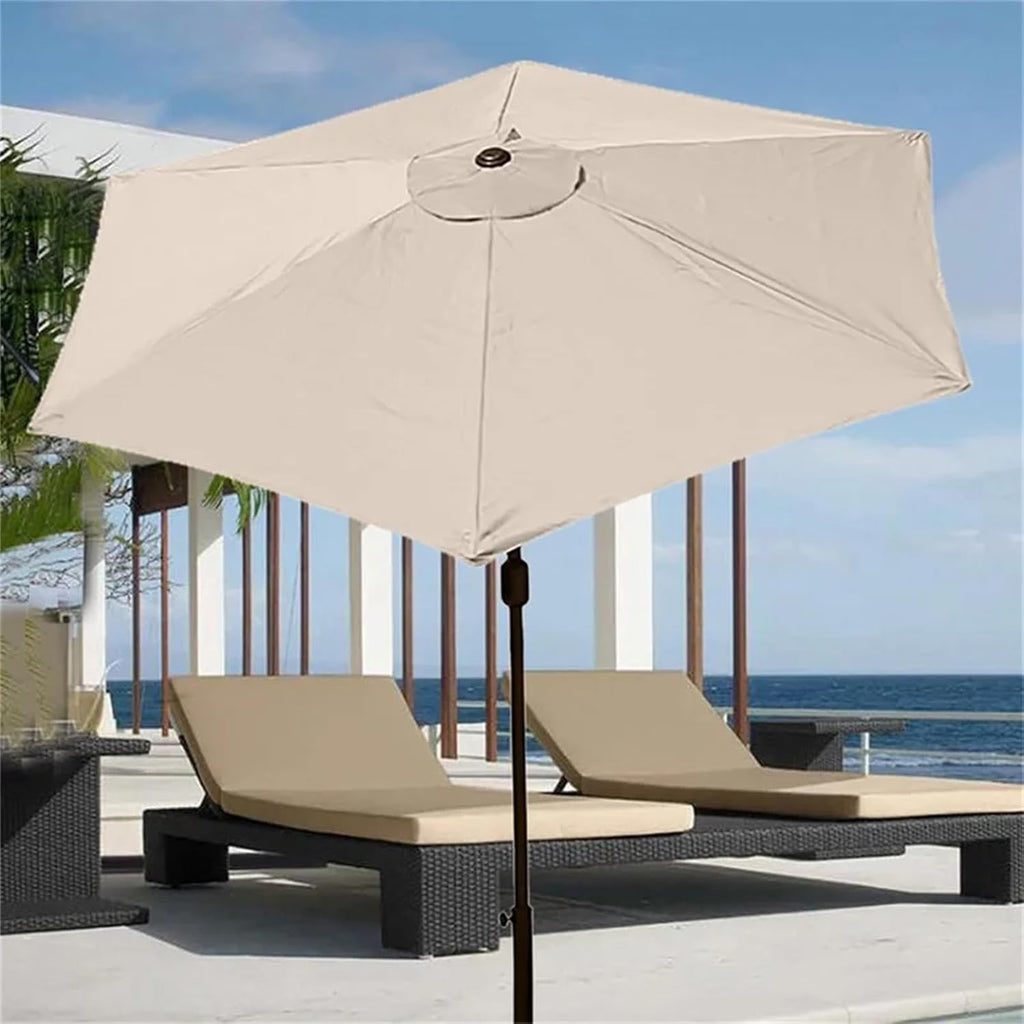 9.8ft Patio Umbrella Replacement Canopy Top Cover with 8 Ribs, White N949416