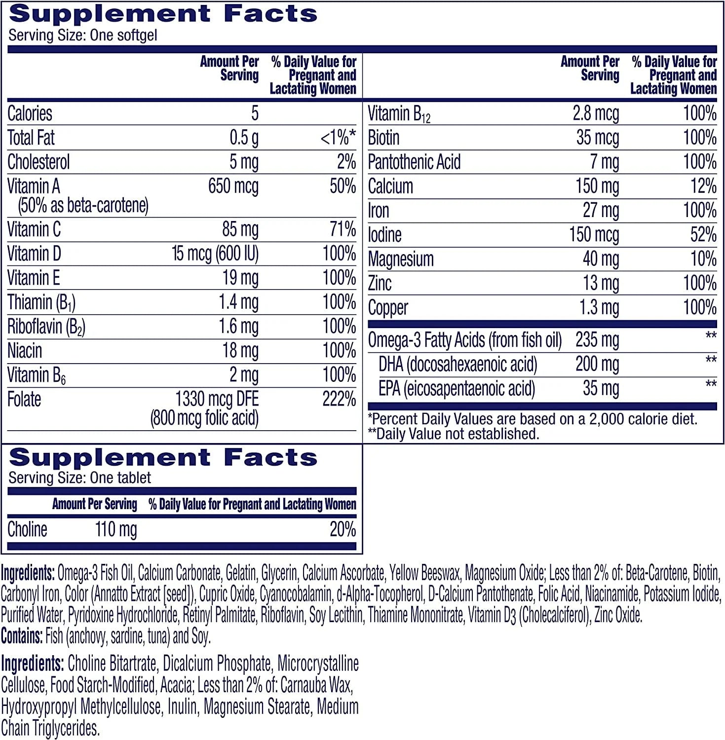 One A Day Women’s Prenatal Advanced Multivitamin with Brain Support, 32 Count H44428