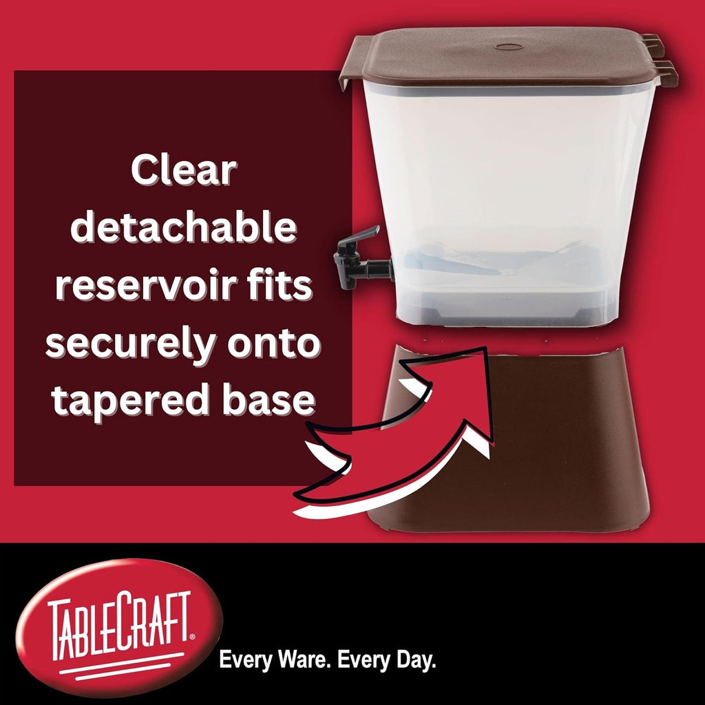 Tablecraft 1053 Plastic Beverage Dispenser, 5-Gallon, Black U62693