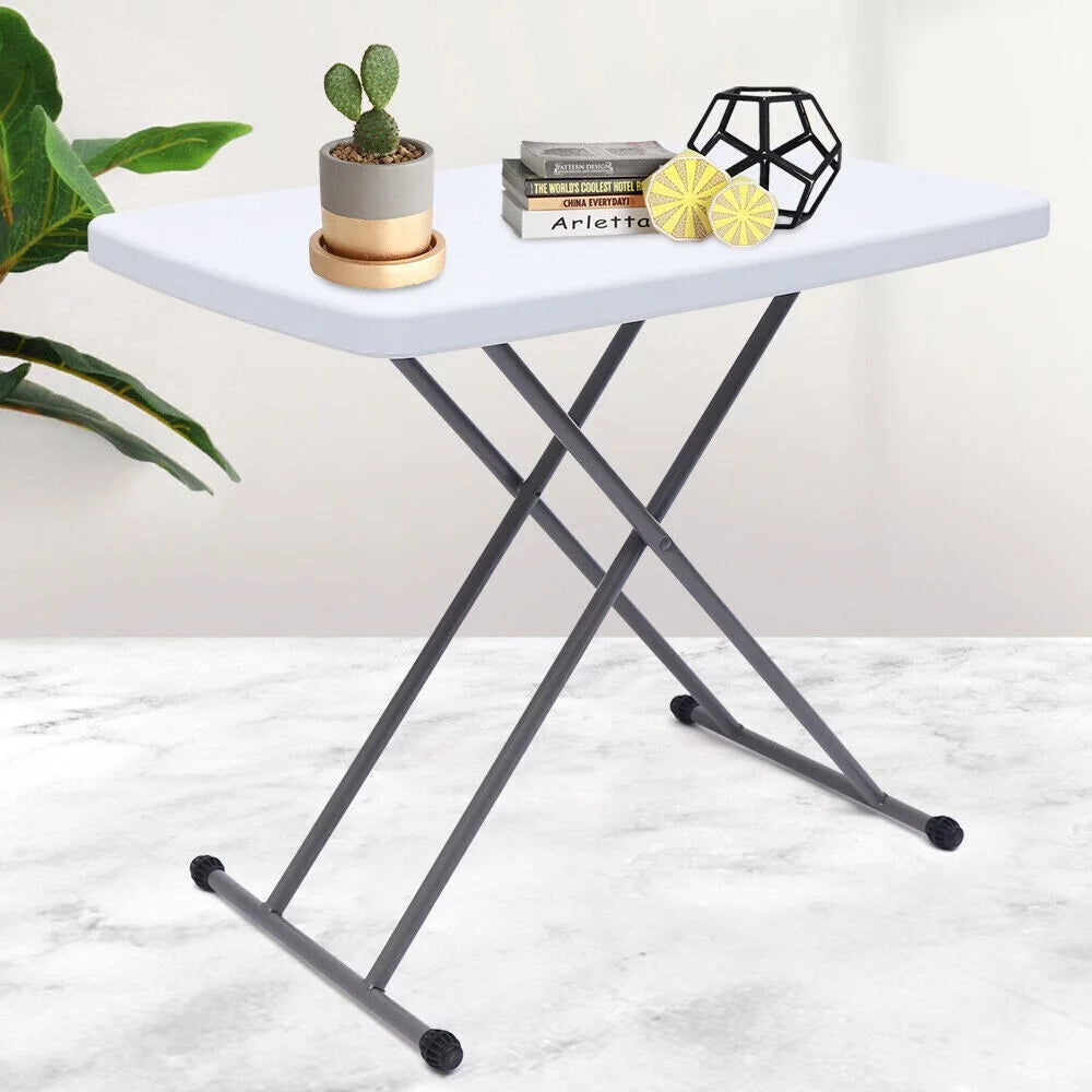 Miumaeov Folding Snack Table with Adjustable Height for Home V54451