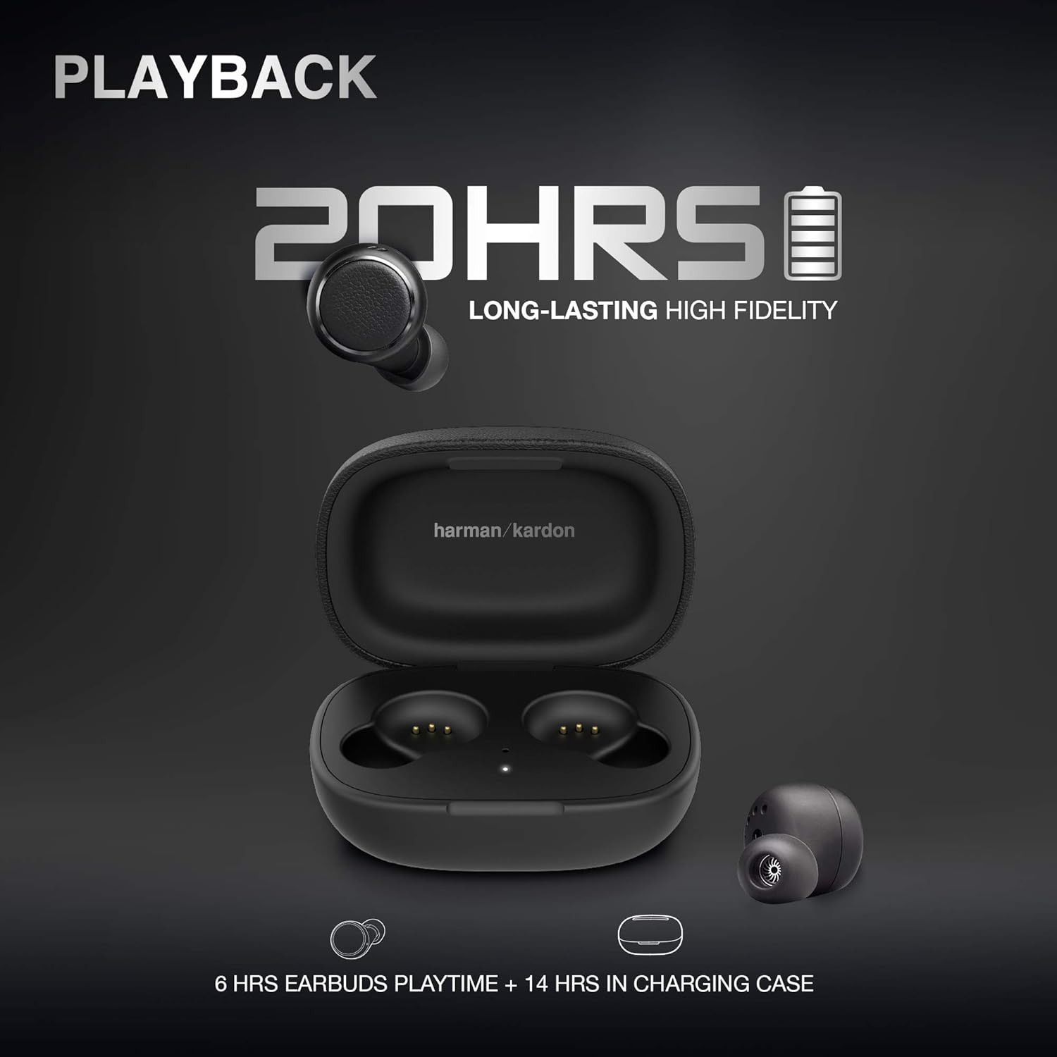 harman/kardon Fly True Wireless Headphones Black (Renewed) R7558
