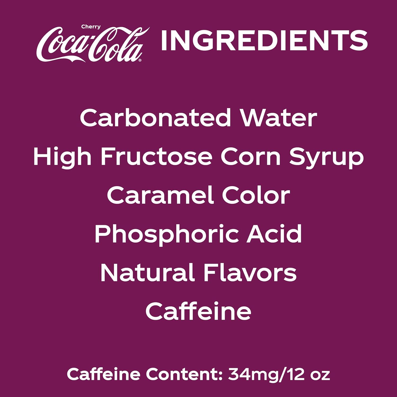 Cherry Coke Soda, 12 Fl Oz (Pack of 12) S2853