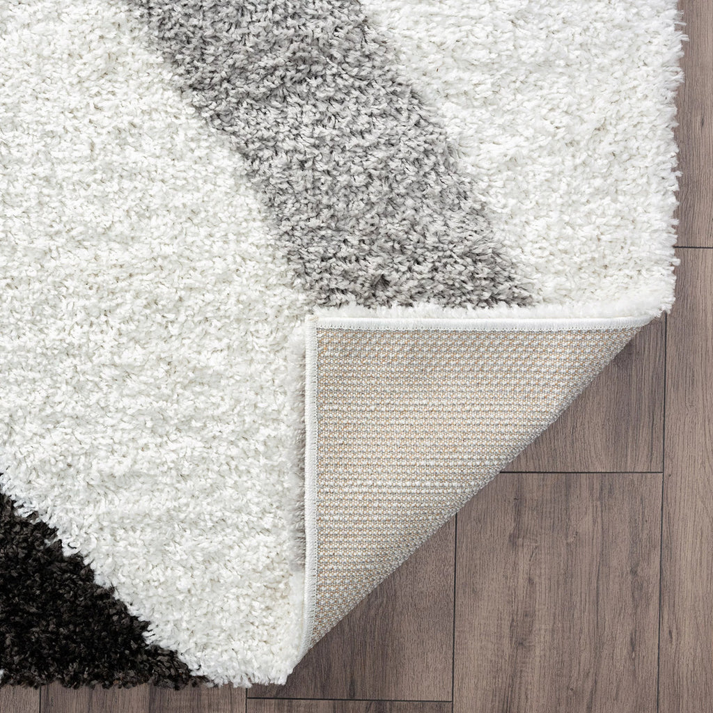 Modern White 4x6 Area Rug for Living Room Bedroom Indoor A4420