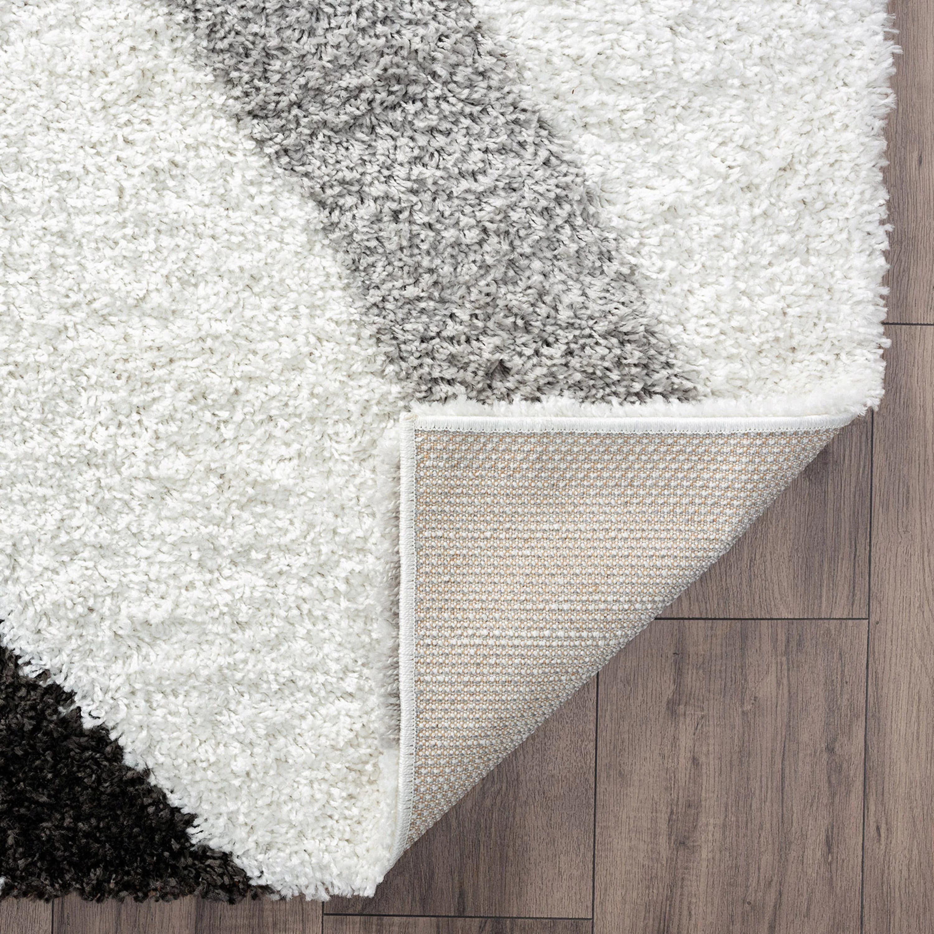 Modern White 4x6 Area Rug for Living Room Bedroom Indoor A4420