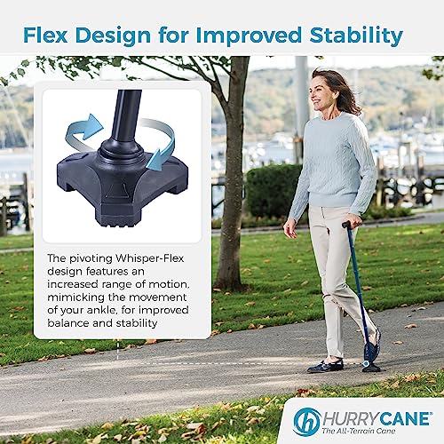 HurryCane Freedom Edition Foldable Walking Cane with T Handle A24452