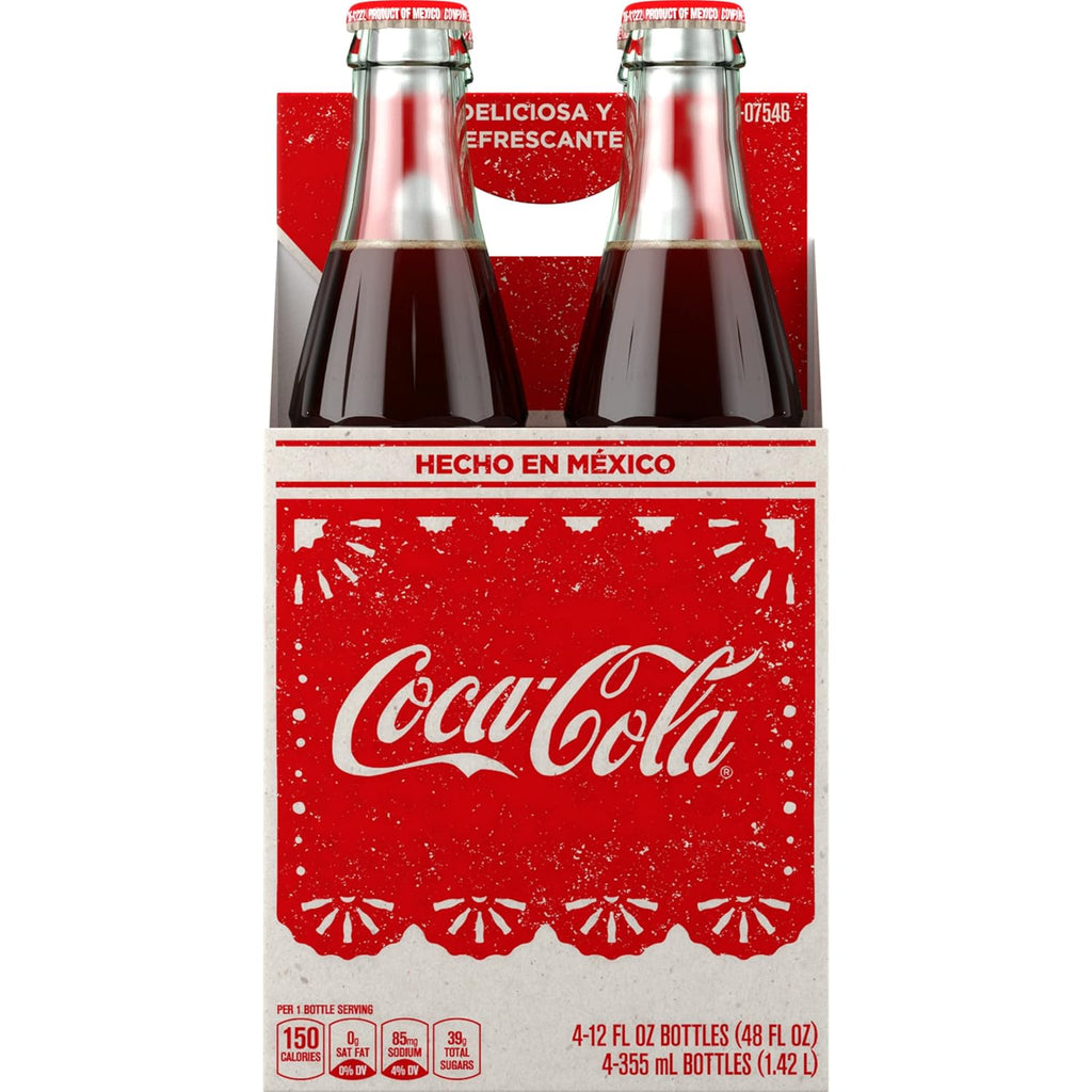Coke de Mexico Glass Bottles 12 Fl Oz Pack of 4 R947956