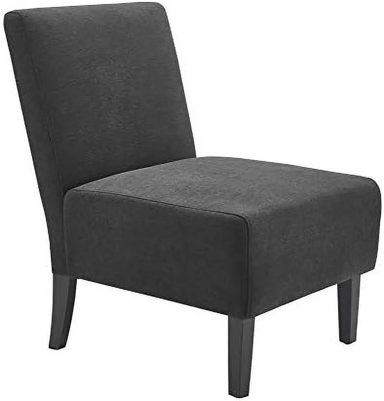 HOOMZNB Palisades Slipper Accent Chair Modern Armless Light Gray Y4292