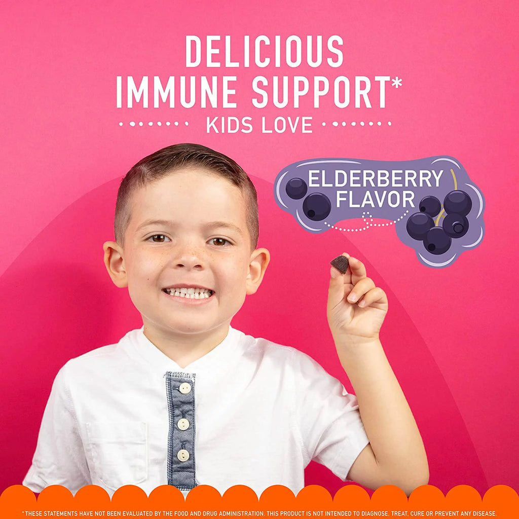 Airborne KIDS Elderberry + Zinc & Vitamin C Gummies, 50 Count R128