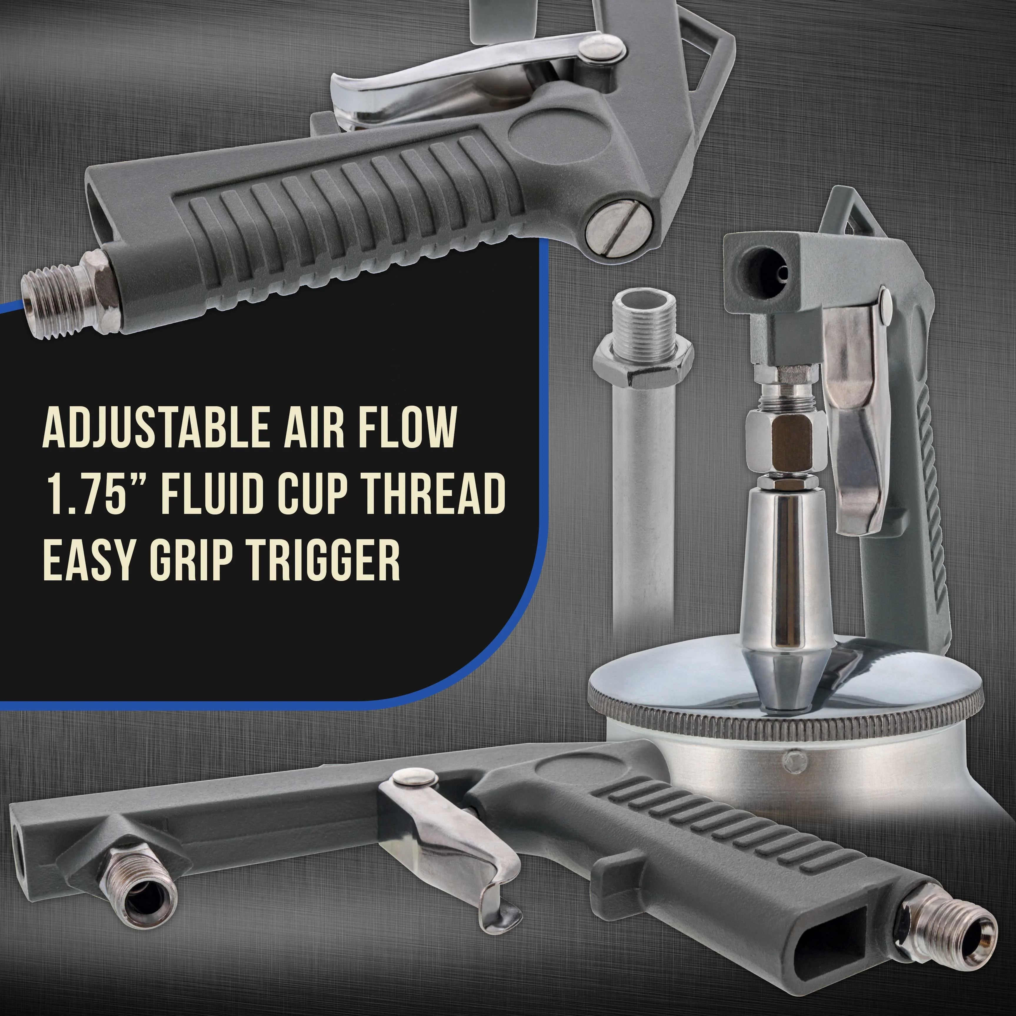 Master Elite Air Undercoating Spray Gun with Regulator & Suction Feed Cup R939