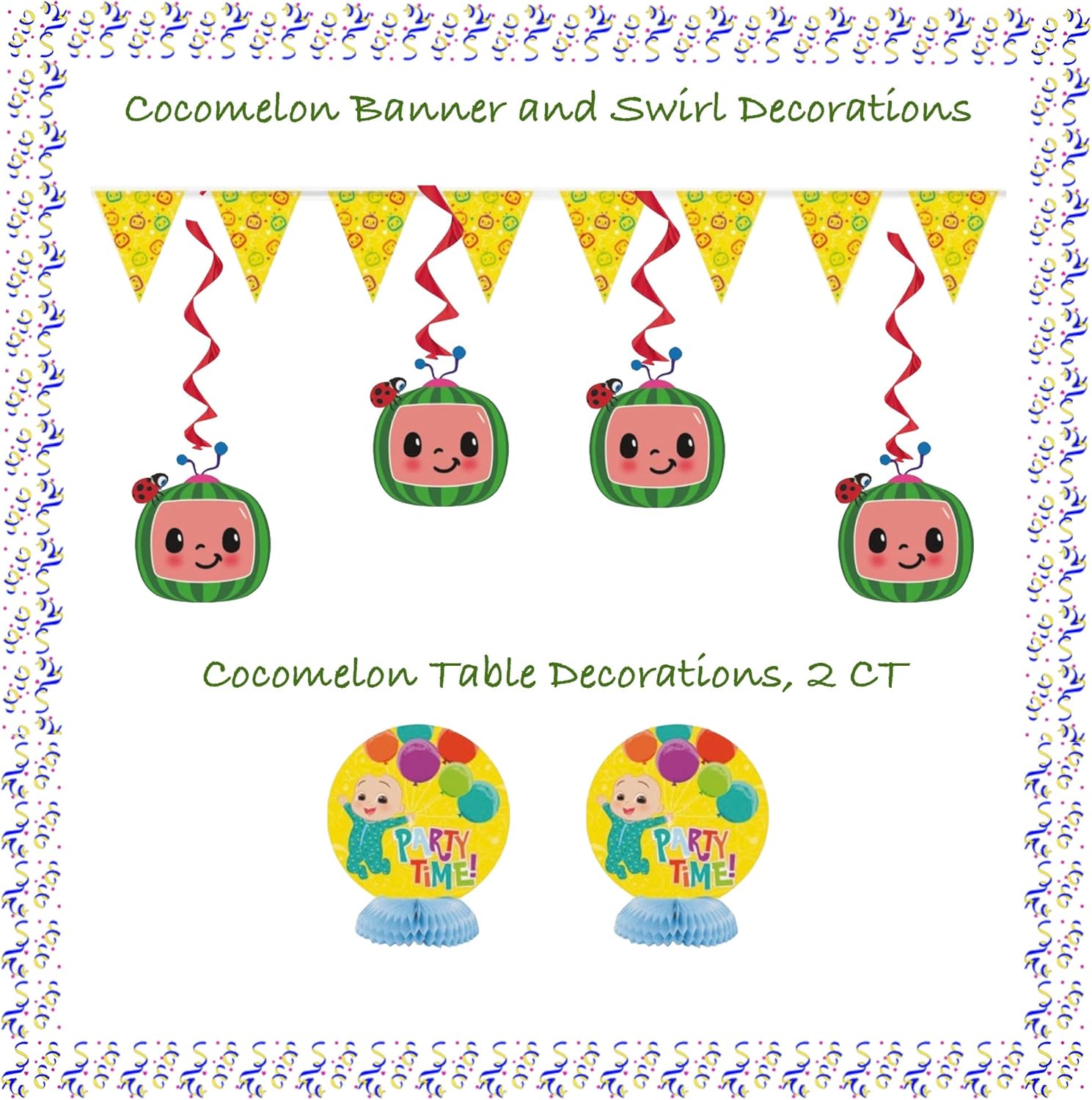 CoComelon Birthday Party Supplies Decoration Kit for Boys or Girls N5079